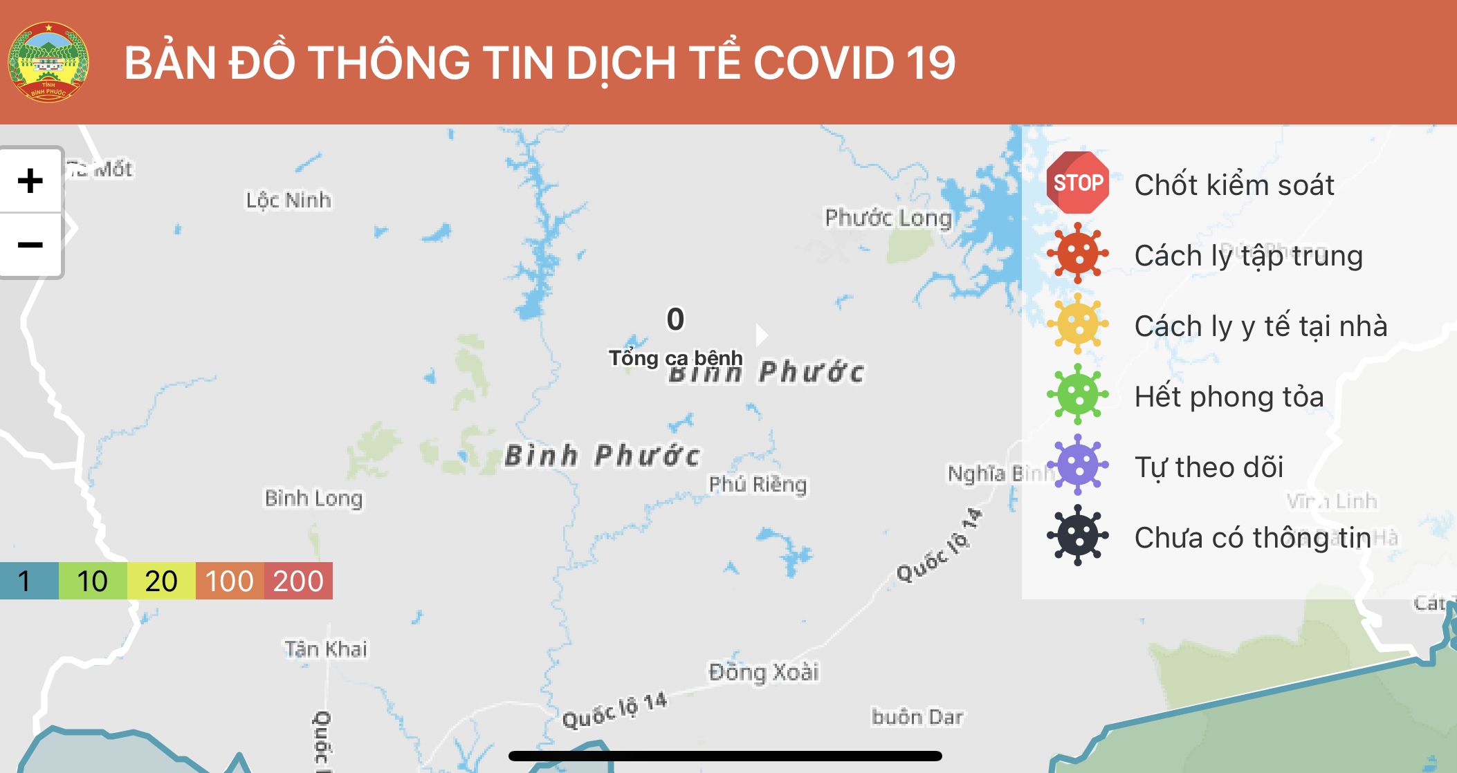 Bình Phước xây dựng bản đồ thông tin dịch tễ Covid-19 